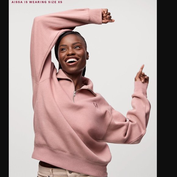 NWT Rare Beauty Everyday Quarter Zip Sweatshirt - Picture 2 of 7